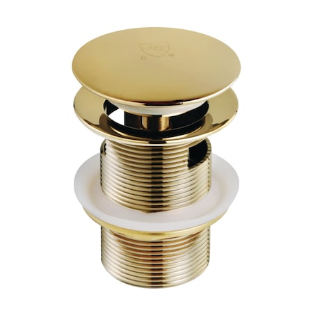 Kingston Brass VTDESHOEPB Toe-Touch Tub Drain with Overflow, Polished Brass VTDESHOEPB